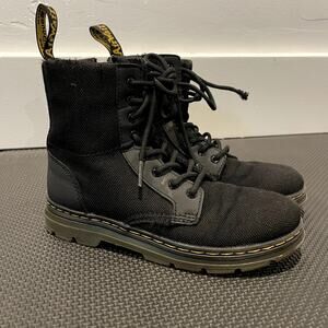 Dr Martens Combs J Combat Boots Black Youth Size 2 US